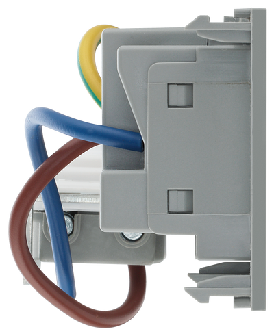 BG EMKYSWSG Euro Module 13A DP Key Controlled Switched Socket - Grey by British General (BG-EMKYSWSG)