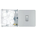 BG Screwless Polished Chrome 20A 16AX Intermediate Light Switch FPC13 with 25mm Steel Back Box