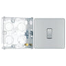 BG Screwless Polished Chrome 20A 16AX Intermediate Light Switch FPC13 with 25mm Steel Back Box by British General (BG-FPC13+HGS02)