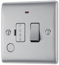 BG NBS53 Nexus Metal Brushed Steel 13A Flex Output Neon Switched Fused Spur Unit