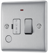 BG NBS53 Nexus Metal Brushed Steel 13A Flex Output Neon Switched Fused Spur Unit by British General (BG-NBS53-Shopify-SA_1)