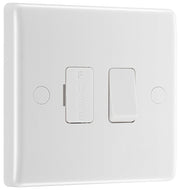 BG 851 Moulded Round Edge | White | 13A 2 Pole Flex Outlet Switched Fused Connection Unit by British General (BG-851)