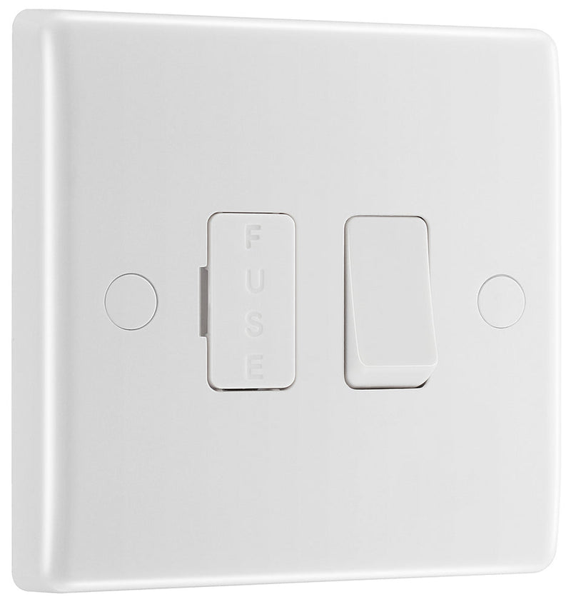 BG 851 Moulded Round Edge | White | 13A 2 Pole Flex Outlet Switched Fused Connection Unit
