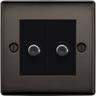 BG Nexus Metal Black Nickel Double Satellite Socket NBN642B by British General (BG-NBN642B)