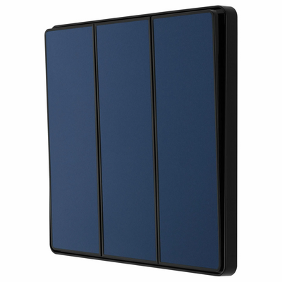 BG Evolve Matt Blue 3 Gang 2-Way 20A Edge to Edge Rocker Light Switch | PCDDB43EB by British General (BG-PCDDB43EB)