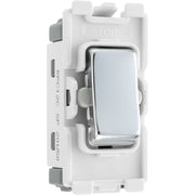 BG RPC12C Nexus Grid Polished Chrome 20AX 2 Way 1 Pole Centre-Off Switch Module by British General (BG-RPC12C-Shopify-SA_1)