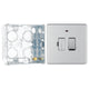 BG Screwless Brushed Steel 13A Switched Spur + Neon FBS52 with 35mm Steel Back Box