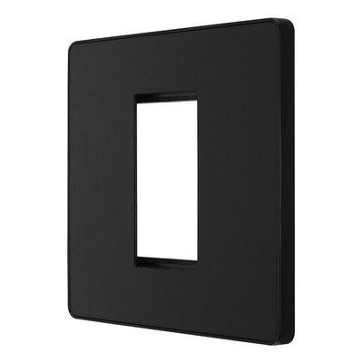 BG Evolve Matt Black Single Secondary Telephone Socket, Screw Terminal - Black Insert