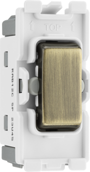 BG RAB12C Nexus Grid Antique Brass 20AX 2 Way 1 Pole Centre-Off Switch Module by British General (BG-RAB12C-Shopify-SA_1)