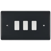 BG Part M 3 Gang Switch 2x Intermediate 1x 2 Way Custom Grid Light Switch