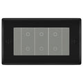 BG Nexus Matt Black Triple Secondary Touch Dimmer Switch Grey Inserts