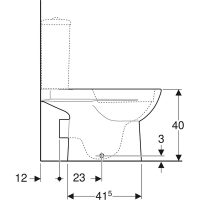 Geberit Selnova 360mm Close Coupled Pan - 500.285.01.6 by Geberit (Geberit-500.285.01.6)