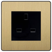 BG Evolve Satin Brass 13A Unswitched Socket PCDSB13AUSSB by British General (BG-PCDSB13AUSSB)