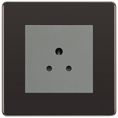 BG Nexus Screwless Black Nickel 2A Unswitched Socket FBN28MG by British General (BG-FBN28MG)