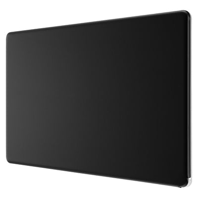 BG Screwless Matt Black Double Blanking Plate FFB95 with 25mm Steel Back Box