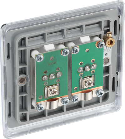 BG NPC66 Nexus Diplex Tv/fm, 2 Gang Co-axial and Satellite Polished Chrome