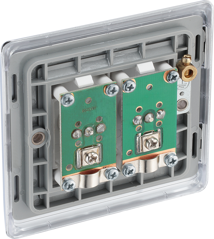 NPC66 Back - This TV/FM diplex socket from British General has 2 connection points and separates the TV and FM band signals from systems where both signals are combined on a single aerial down-lead.