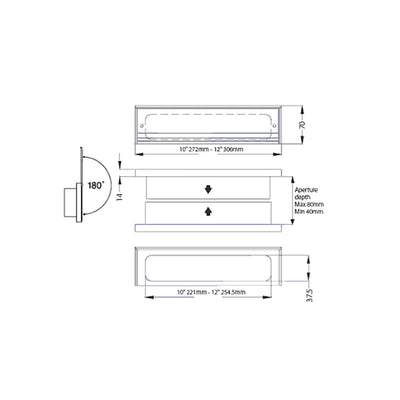 Astroflame Intumescent Fire Rated Telescopic Letterbox System
