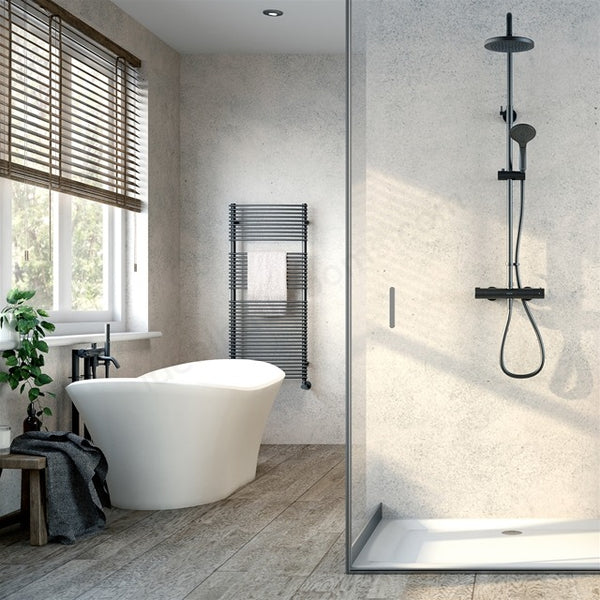 Aqualisa AQ Cool Touch Round shower column (inc Fixing Kit) HP - Matt Black - AQ150BAR2.MB