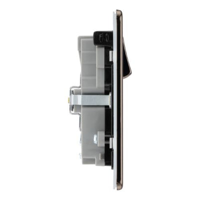BG Screwless Black Nickel 13A Double USB 45W A+C Ports FBN22UAC45B by British General