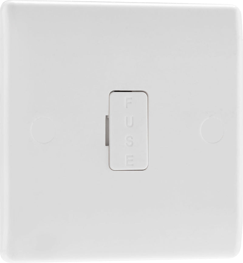 BG 854 Moulded Round Edge | White | 13A Unswitched Fused Connection Unit