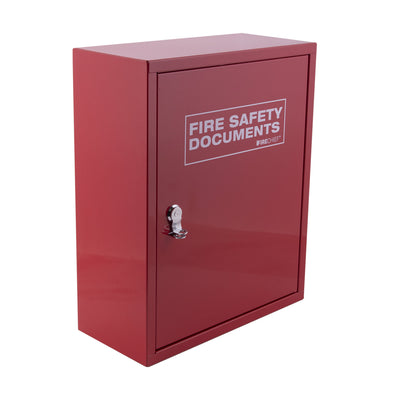 Red Metal Storage Cabinet with Hasp lock for Fire Safety Documents