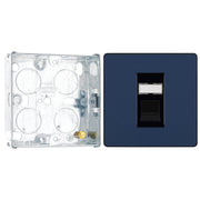 BG Evolve Matt Blue RJ45 Cat6 Single Data Outlet PCDDBRJ451B with 25mm Steel Back Box