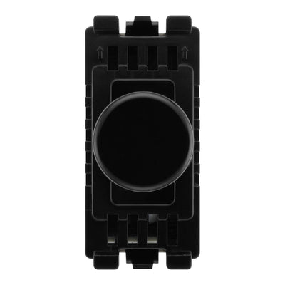 BG Evolve Black Chrome 3 Gang Light Switch 1x Dual Mode LED Dimmer 2x 2 Way Custom Switch