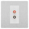 BG Evolve Brushed Steel Euro Module RCA X 2 Outlet PCDBSRCA2W by British General (BG-PCDBSRCA2W)