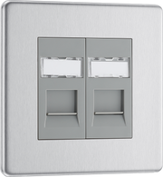 BG Electrical FBSRJ452 Nexus Screwless Flat-Plate Double RJ45 Data Outlet Brushed Steel by British General (BG-FBSRJ452-Shopify-SA_1)
