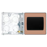 BG Evolve Polished Copper 1G Wide Rocker Light Switch PCDCP12WB with 25mm Steel Back Box