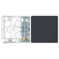 BG Evolve Matt Grey Single Blank Plate PCDMG94B with 35mm Steel Back Box