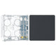 BG Evolve Matt Grey Single Blank Plate PCDMG94B with 35mm Steel Back Box