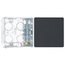 BG Evolve Matt Grey Single Blank Plate PCDMG94B with 35mm Steel Back Box
