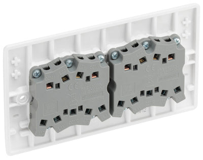 BG 846 Moulded Round Edge | White | 6 Gang 10AX 2 Way Plate Switch by British General (BG-846)