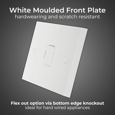 BG 952 Moulded Square Edge | White | 13A Unswitched Fused Connection Unit by British General (BG-952)