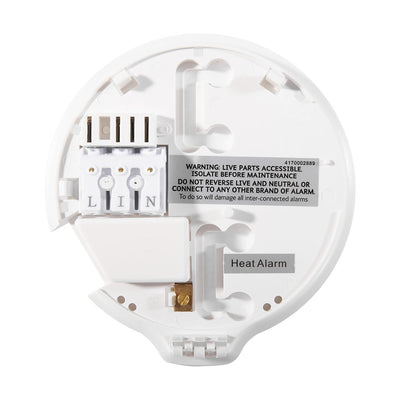 Mains Heat Alarm with Sealed Self-Charging Lithium Battery Backup - Firehawk FHN450RB by Firehawk (Safelincs-FIFHN450RB)