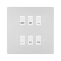 BG Evolve Brushed Steel Custom Appliance Grid Switch 6 Gang Screwless