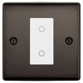 BG Nexus Black Nickel Single Secondary Touch Dimmer Switch White Insert