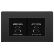 BG Evolve Black Chrome 4G Faceplate with 45W USB A+C Charger Modules – Black Insert by British General (BG-PCDBCEMR4B+EMUSBAC45B)