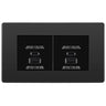 BG Evolve Black Chrome 4G Faceplate with 45W USB A+C Charger Modules – Black Insert by British General (BG-PCDBCEMR4B+EMUSBAC45B)