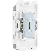 BG RPC12EL Nexus Grid Polished Chrome 20AX 2 Way 1 Pole EMG LTG TEST Key Switch Module by British General (BG-RPC12EL-Shopify-SA_1)