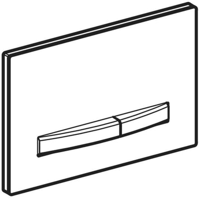 Geberit Sigma50 Square Dual Flush Plate - Chrome & Brushed Chrome - 115.788.GH.2 by Geberit (Geberit-115.788.GH.2)