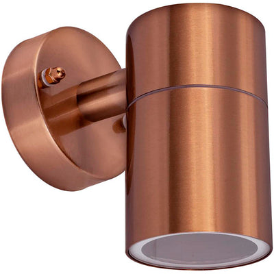 Luceco LEXDSSFCP Azurar Copper IP54 35W Max GU10 LED Single Down Wall Light