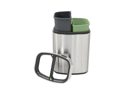 Corby Newport Dual Recycling Bin in Brushed Stainless Steel by Corby of Windsor (Corby-26386)