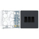 BG Evolve Matt Grey 3 Gang 20A 16AX 2 Way Light Switch PCDMG43B with 35mm Steel Back Box
