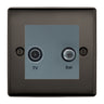 BG Nexus Metal Black Nickel TV & Satellite Socket NBNTVSATG by British General (BG-NBNTVSATG)