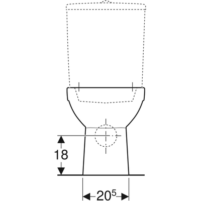 Geberit Selnova Close Coupled Pan - 400x360x680mm - White - 501.042.00.6 by Geberit (Geberit-501.042.00.6)