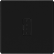 BG Nexus Matt Black Unswitched Fused Spur Connection Unit FFB54 by British General (BG-FFB54-1)