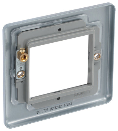 BG MC5EMS2 Metal Clad | 2 Module Square Euro Module Front Plate by British General (BG-MC5EMS2)